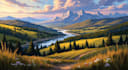 digitally oil painting landscape
