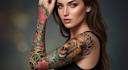 create attractive realism and sleeve tattoo
