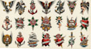make old school tattoo illustrations