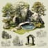 create a environmental concept art and illustrations