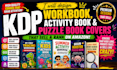 design KDP workbook activity book and puzzle book cover for amazon publishing