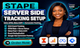 set up stape server side tracking, ga4, GTM and meta capi