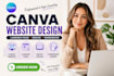 design canva website, canva landing page, canva ebook and workbook