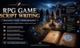 write your rpg game script dialogue and lore for indie game developers