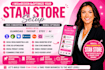do stan store design, gumroad, payhip, beacons ai, stan store marketing