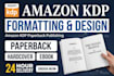 format your book for amazon KDP paperback publishing