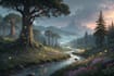 draw fantasy environment, landscape design