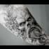 create horror tattoo illustration with dark themes