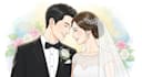 draw couple portrait for wedding illustration