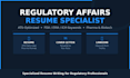 write a professional regulatory affairs resume and cover letter