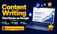 write SEO optimized blog articles and web content