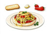 do custom digital food illustrations for menus and branding