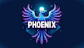 design awesome blue phoenix mascot logo only 15 hours