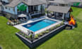 design 3d landscape, back yard design, front yard with rendering