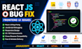fix react js frontend bugs and UI issues