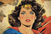draw old retro distressed comic illustration
