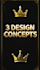 design luxury 3d crown logo and brand identity