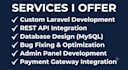 build and debug a custom PHP laravel web application
