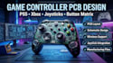 design ps5 xbox game controller pcb with joystick and button matrix