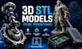 design 3d printable stl models, figurines, mechanical part, custom pcb enclosure