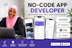 build no code app glide bubble io adalo flutterflow flutter mobile app developer