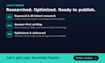 create SEO, aeo optimized content that helps drive leads and accelerate revenues