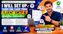 setup fluent CRM, fluent forms, fluent SMTP and workflow automation