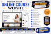 design a professional attractwell, ezycourse, freshlearn online course website