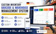 build a german custom inventory barcode management system warehouse management