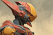 design an mecha robot character sheet design