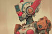 draw amazing character mecha robot illustration