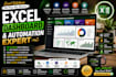 create excel dashboard, vba macro and automation