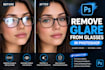 remove glare and reflection from glasses in photoshop quick