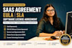 draft custom saas agreement, eula, software license and sla
