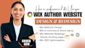 design or redesign wix author website, hostinger, wordpress, squarespace wix seo