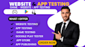 do game tester website tester  app tester google play tester services