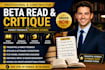 beta read critique novel, romance beta reader, beta reader fantasy, alpha reader