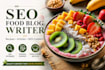 write original recipes and food blog articles