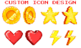 create pixel icon deign, rpg pack and game icon, UI icons