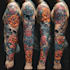create sleeve tattoo design in geometric style
