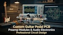 create custom guitar pedal pcb, preamp module and audio electronics