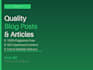 write engaging blog posts and articles for your website