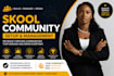skool community setup skool community manager skool online community skool setup