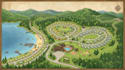 design campground map, lodge map, vacation map, site plan and illustrated map