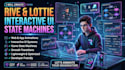 create character mascot rive, lottie animations web and app