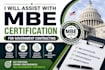assist with mbe certification for government contracting