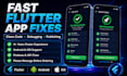 fix flutter app bugs crashes errors and build issues