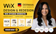 create german wix website, wix studio redesign, booking website and landing page