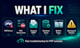 fix PHP errors, bugs, warnings and website issues