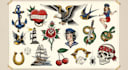 do traditional and old school tattoo design